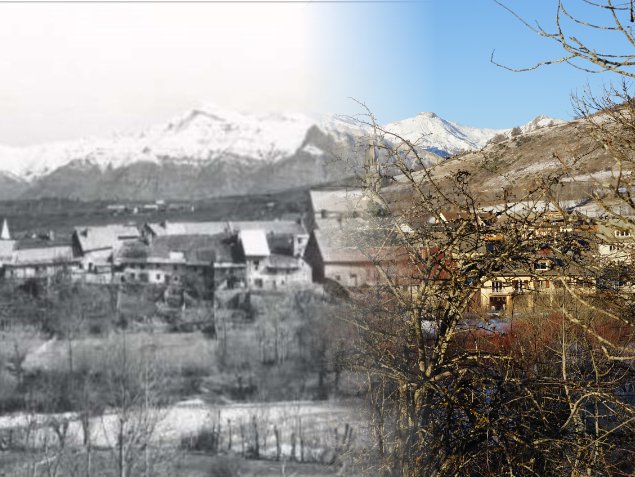 Vue du village — montage